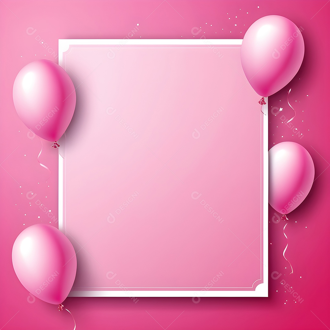 Quadro de cartão de convite de festa de aniversário fundo vertical para texto