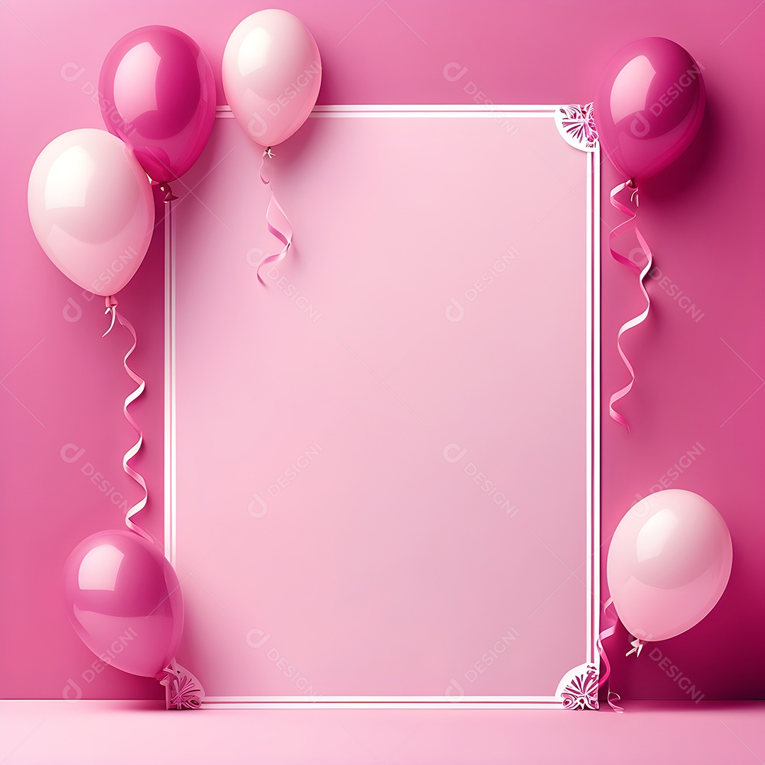 Quadro de cartão de convite de festa de aniversário fundo vertical para texto