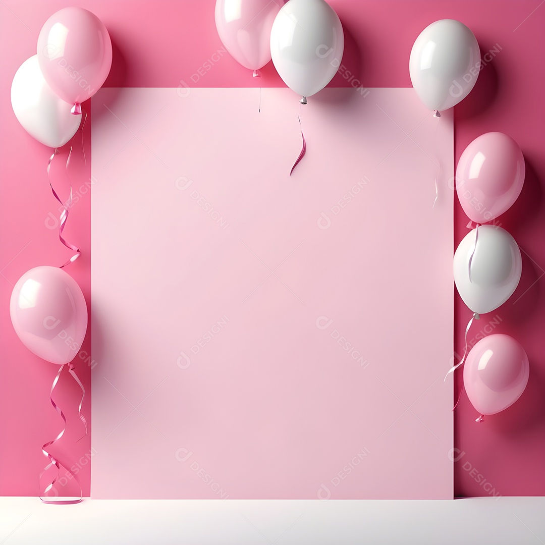 Quadro de cartão de convite de festa de aniversário fundo vertical para texto