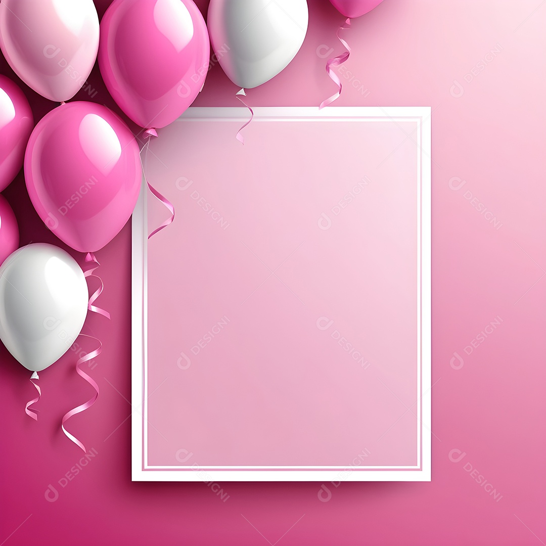 Quadro de cartão de convite de festa de aniversário fundo vertical para texto