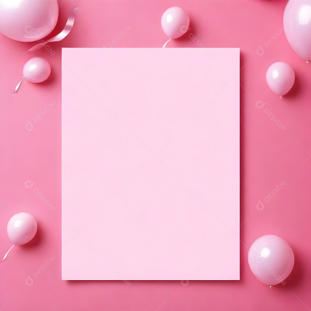 Quadro de cartão de convite de festa de aniversário fundo vertical para texto