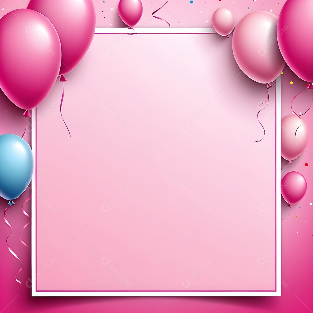 Quadro de cartão de convite de festa de aniversário fundo vertical para texto