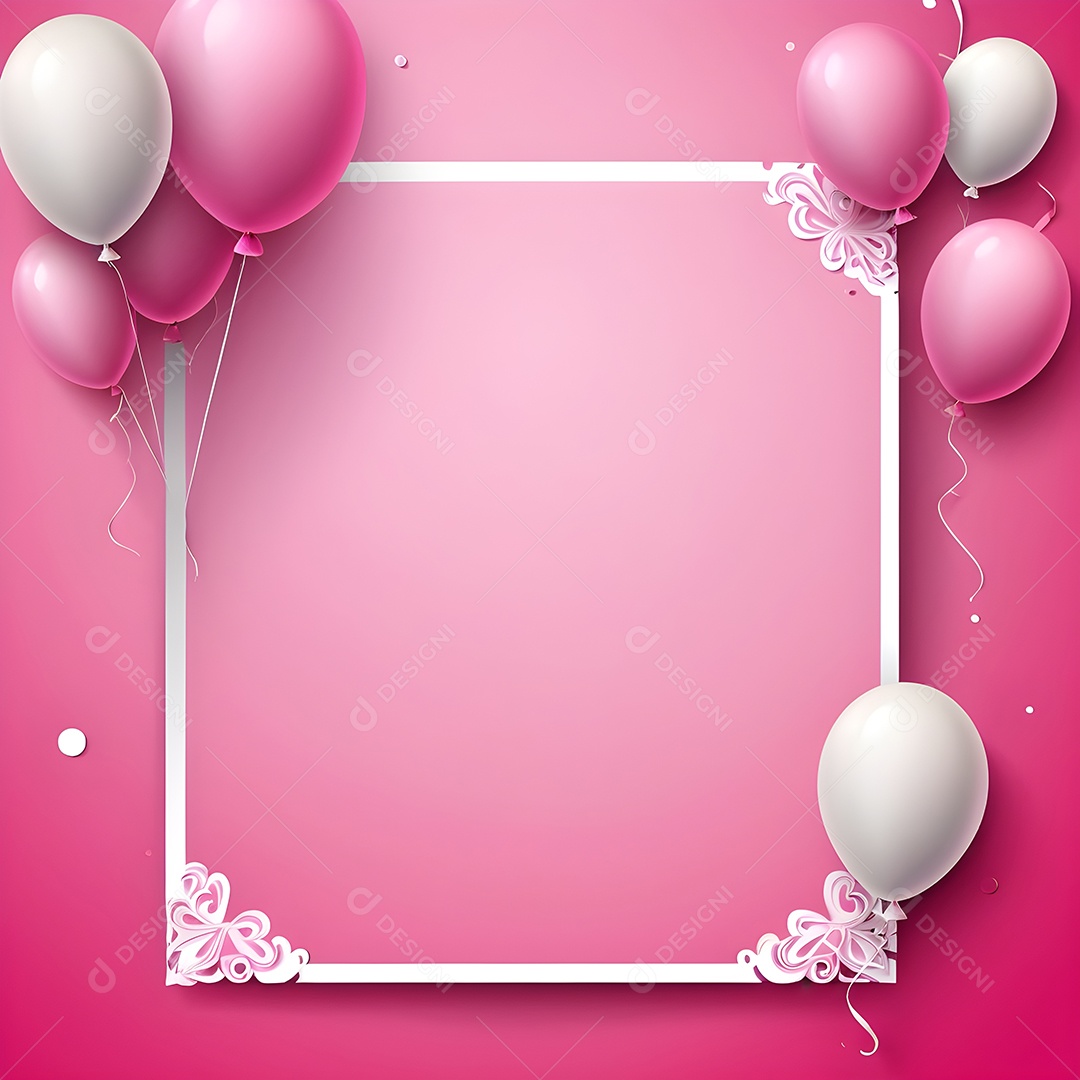 Quadro de cartão de convite de festa de aniversário fundo vertical para texto