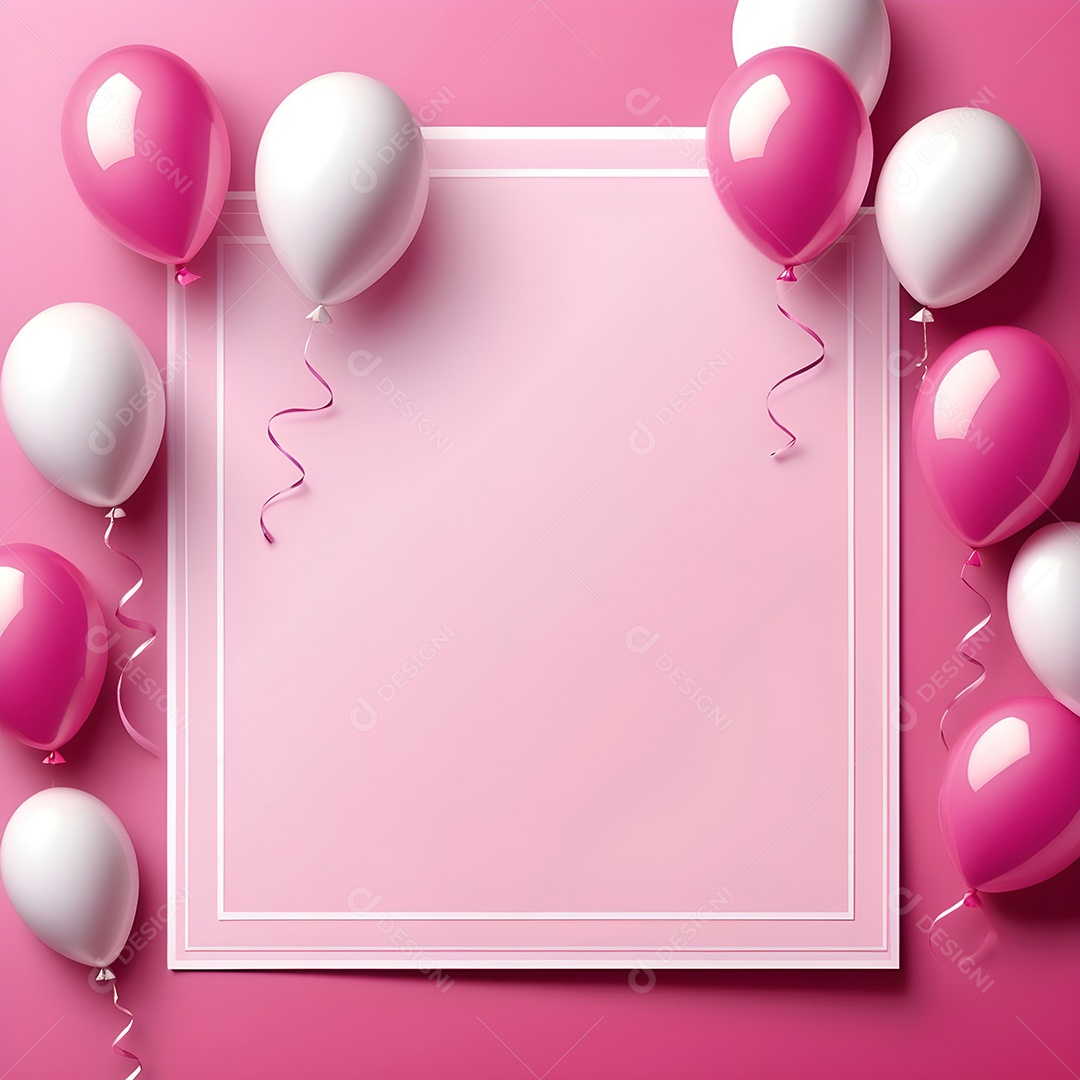 Quadro de cartão de convite de festa de aniversário fundo vertical para texto