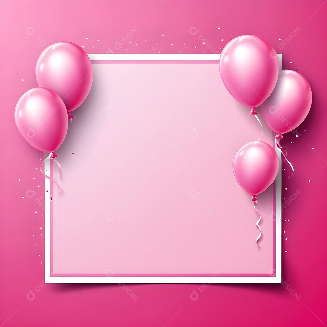 Quadro de cartão de convite de festa de aniversário fundo vertical para texto