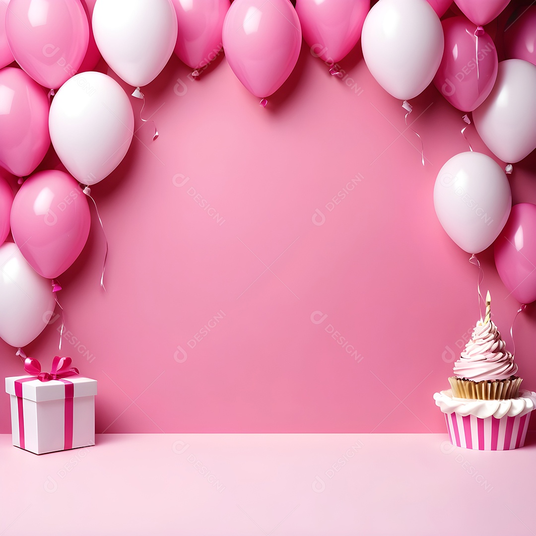 Quadro de cartão de convite de festa de aniversário fundo vertical para texto