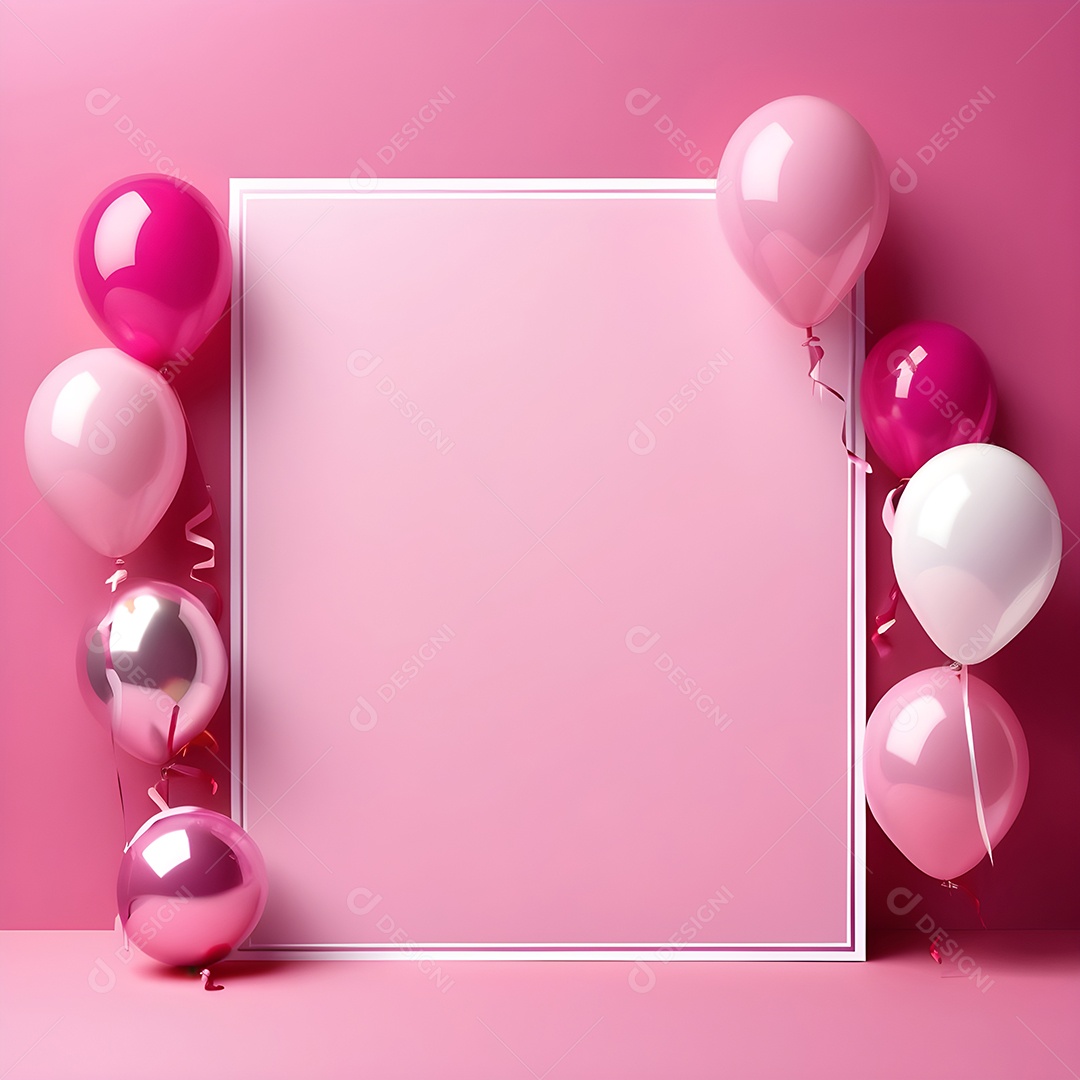 Quadro de cartão de convite de festa de aniversário fundo vertical para texto