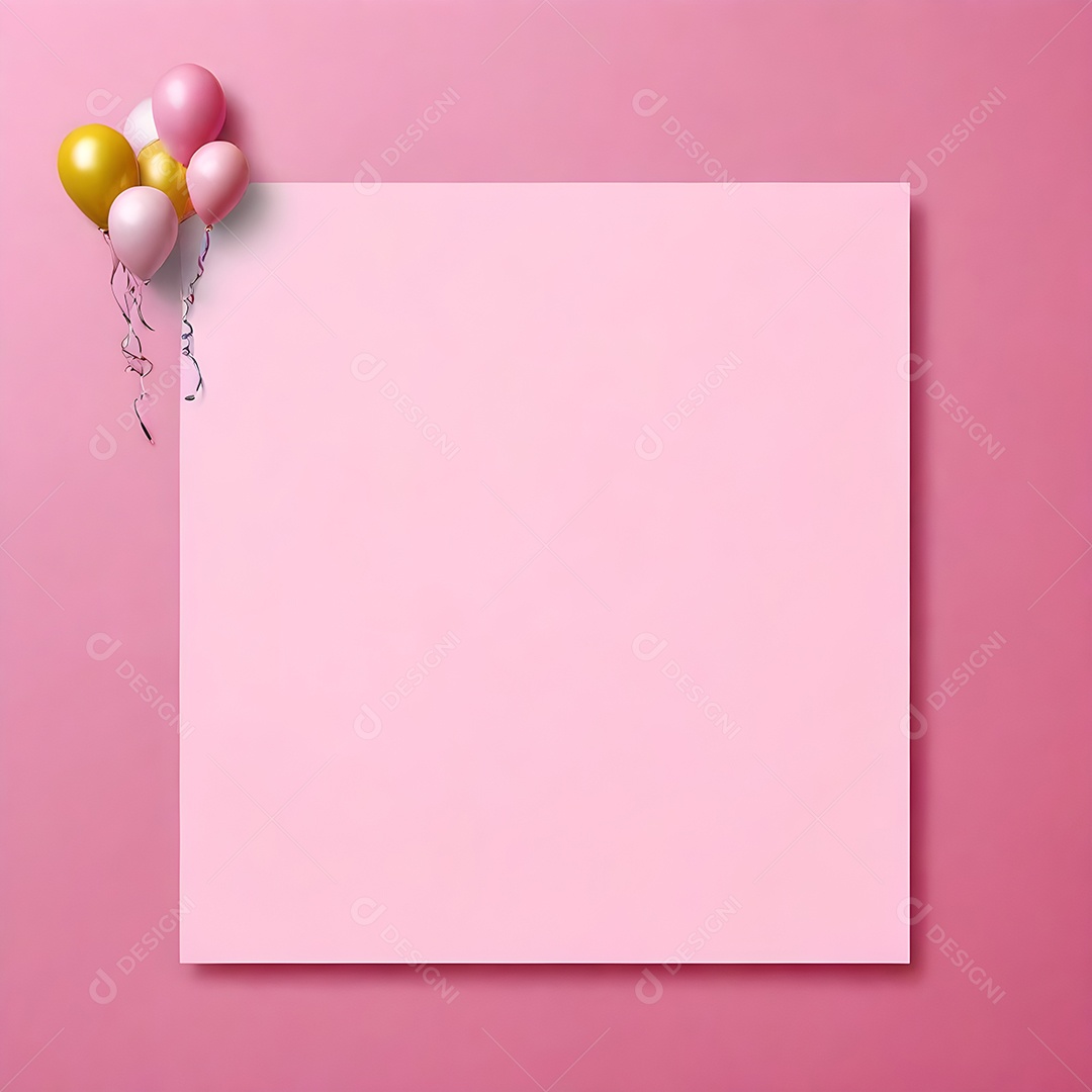 Quadro de cartão de convite de festa de aniversário fundo vertical para texto