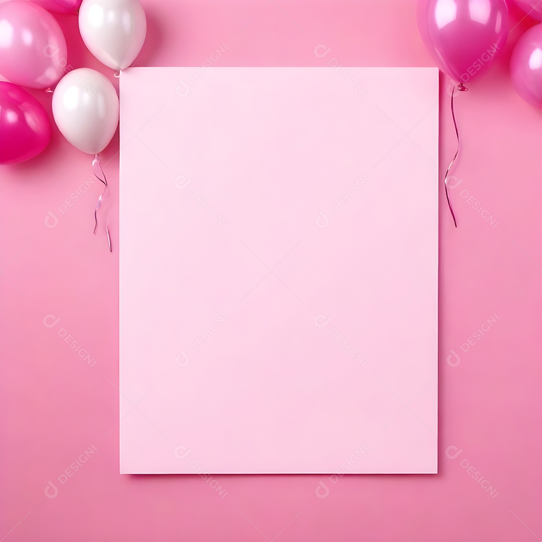 Quadro de cartão de convite de festa de aniversário fundo vertical para texto