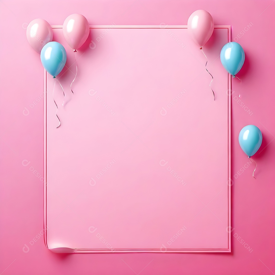 Quadro de cartão de convite de festa de aniversário fundo vertical para texto