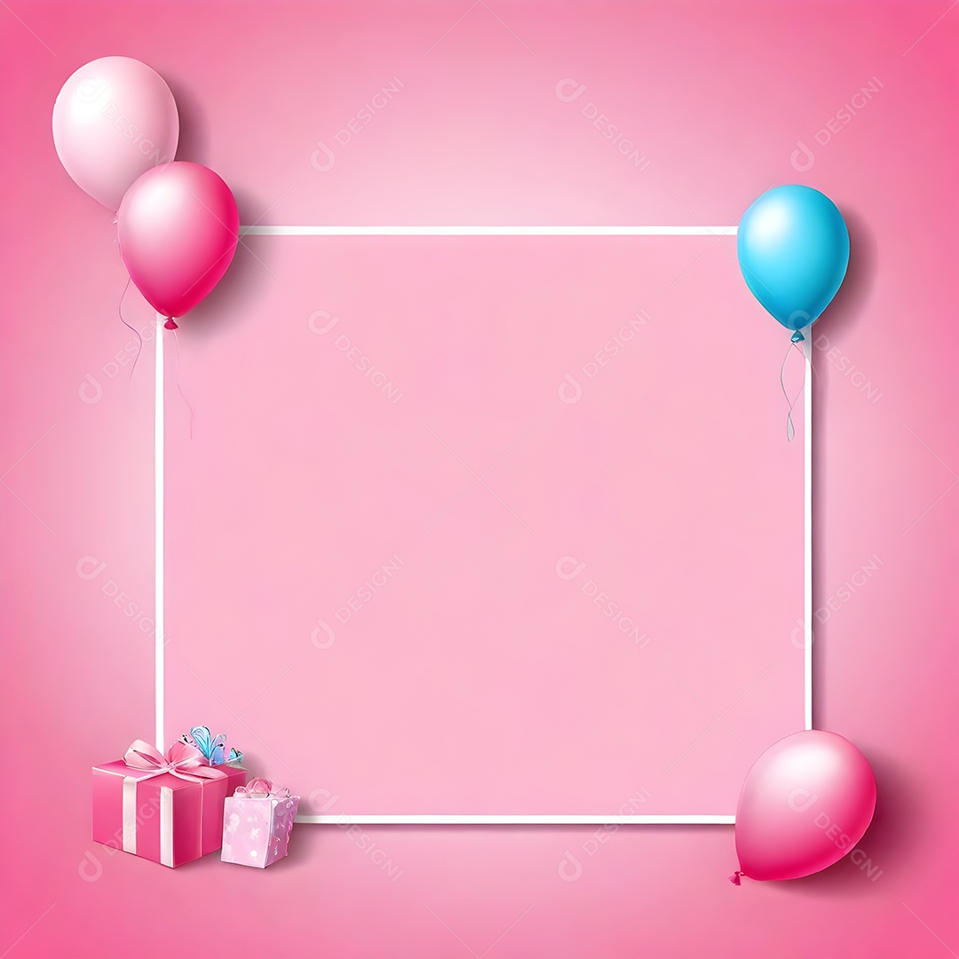 Quadro de cartão de convite de festa de aniversário fundo vertical para texto