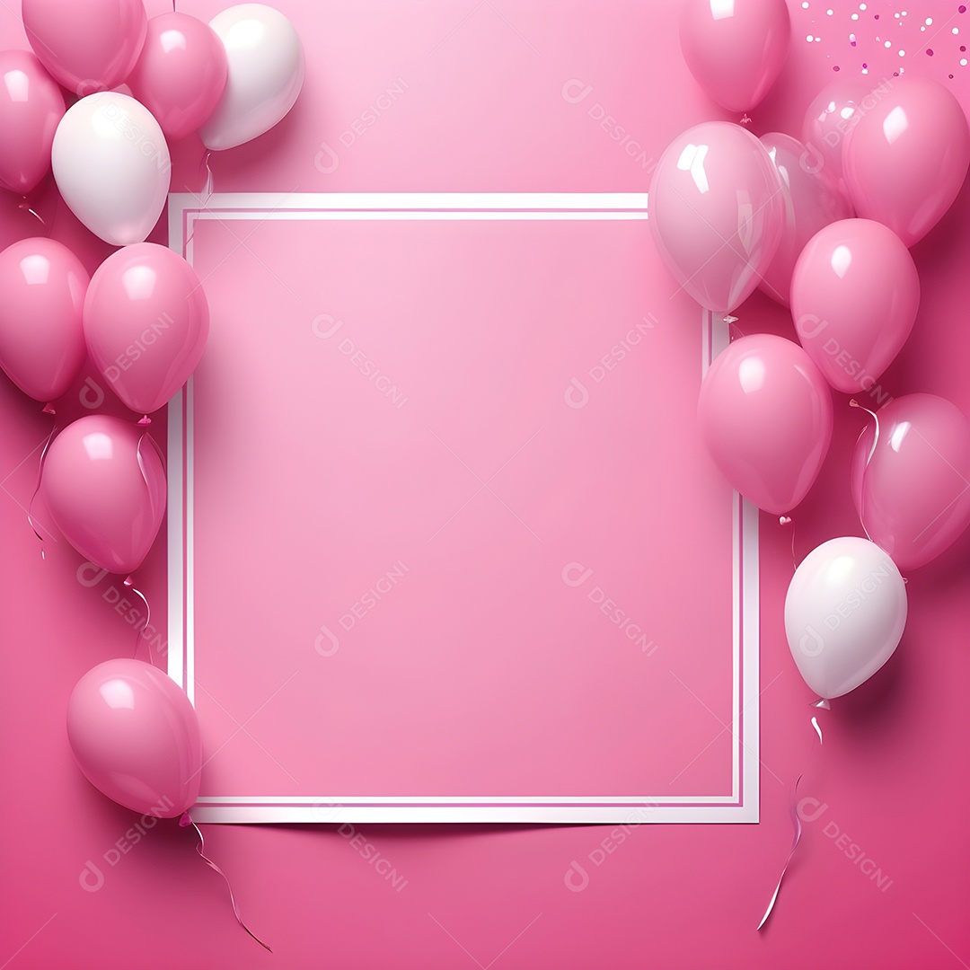 Quadro de cartão de convite de festa de aniversário fundo vertical para texto