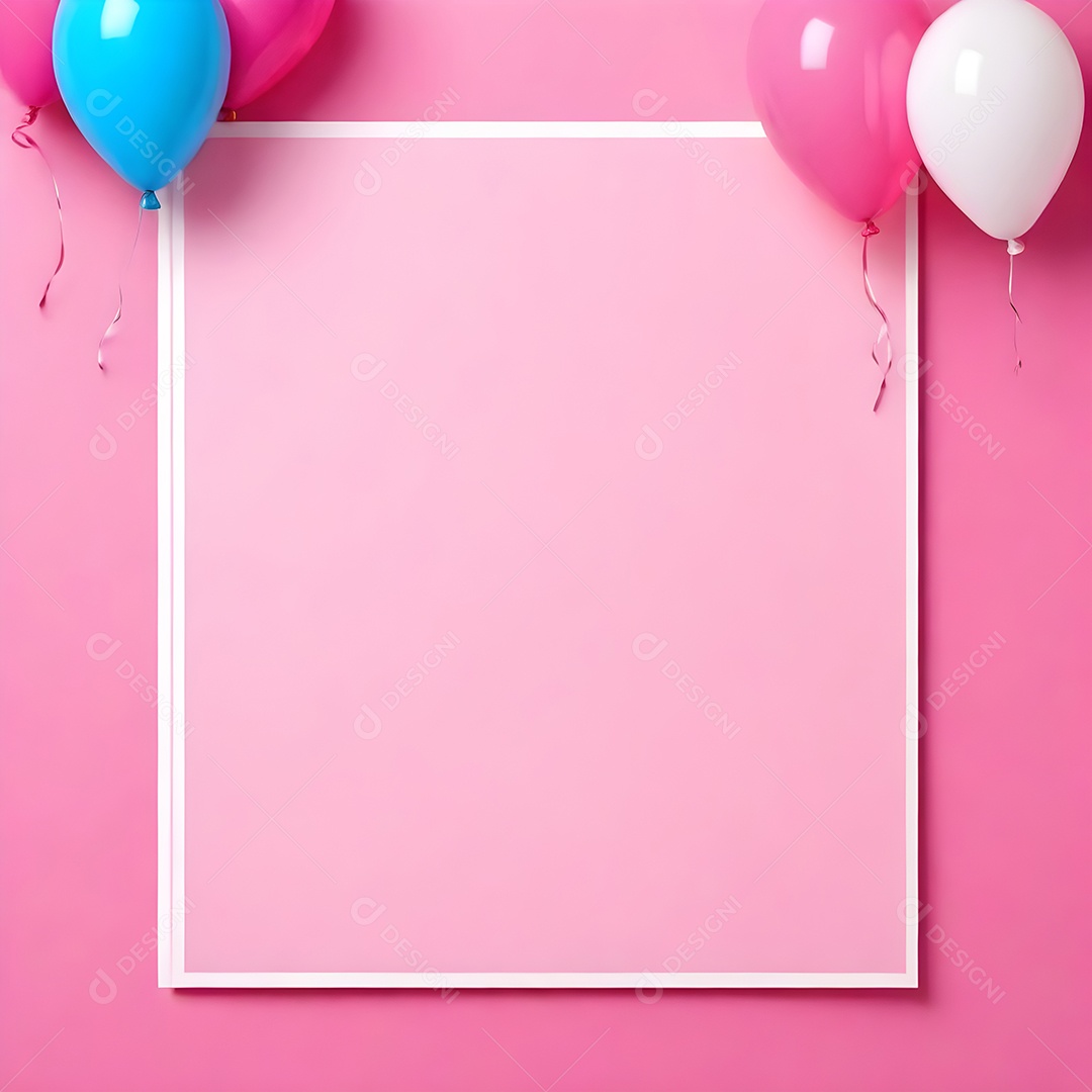 Quadro de cartão de convite de festa de aniversário fundo vertical para texto