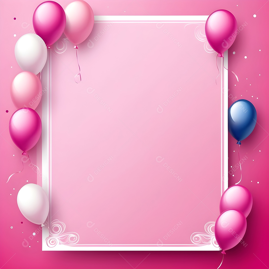 Quadro de cartão de convite de festa de aniversário fundo vertical para texto