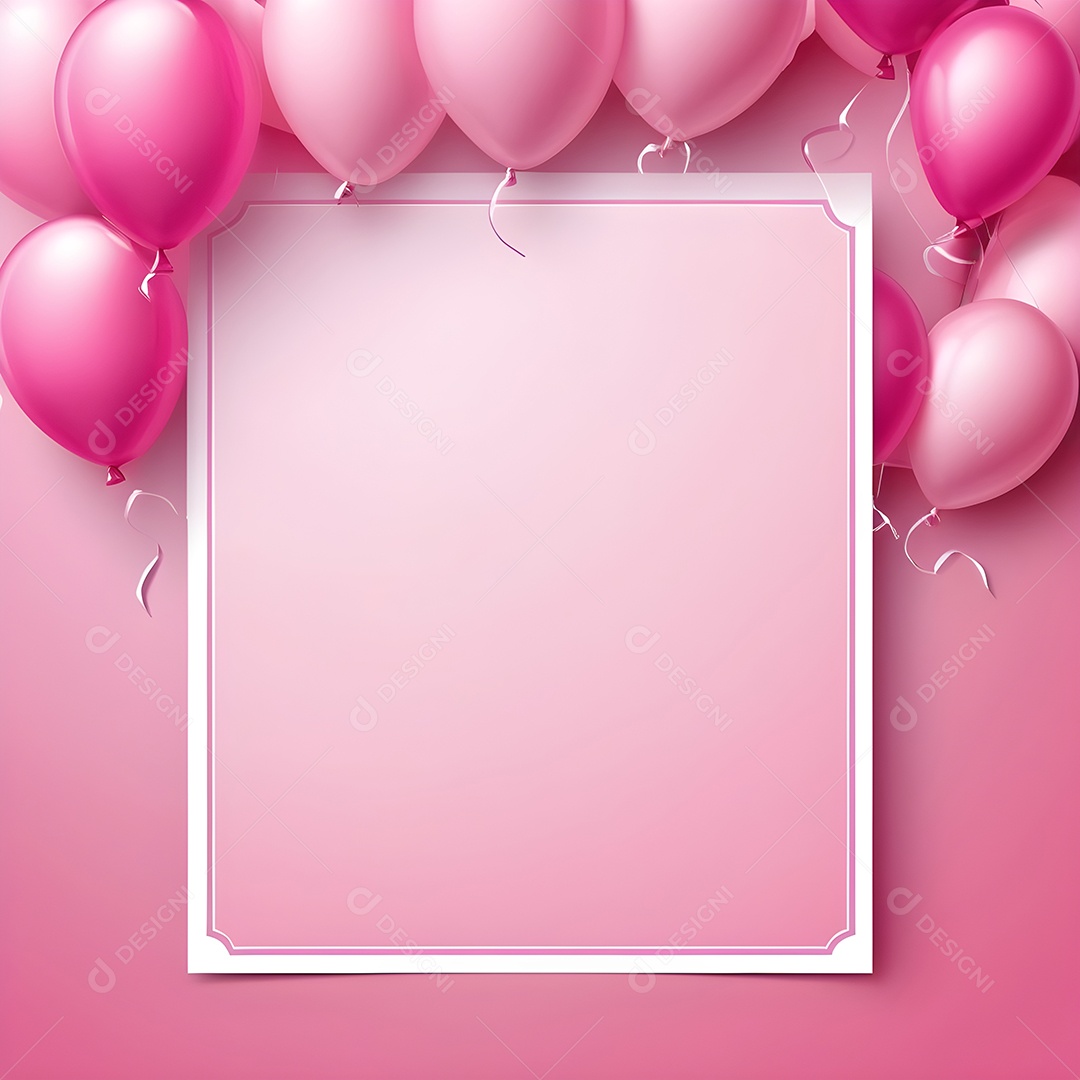 Quadro de cartão de convite de festa de aniversário fundo vertical para texto