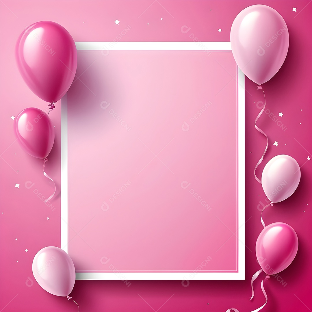 Quadro de cartão de convite de festa de aniversário fundo vertical para texto