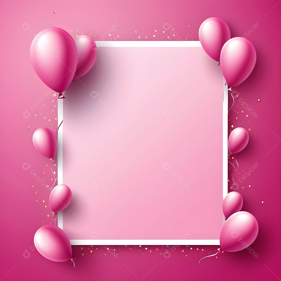 Quadro de cartão de convite de festa de aniversário fundo vertical para texto