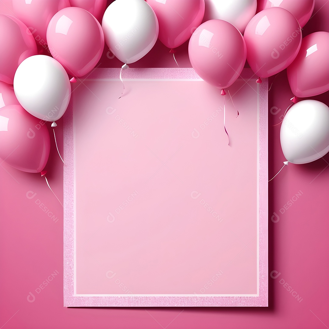 Quadro de cartão de convite de festa de aniversário fundo vertical para texto