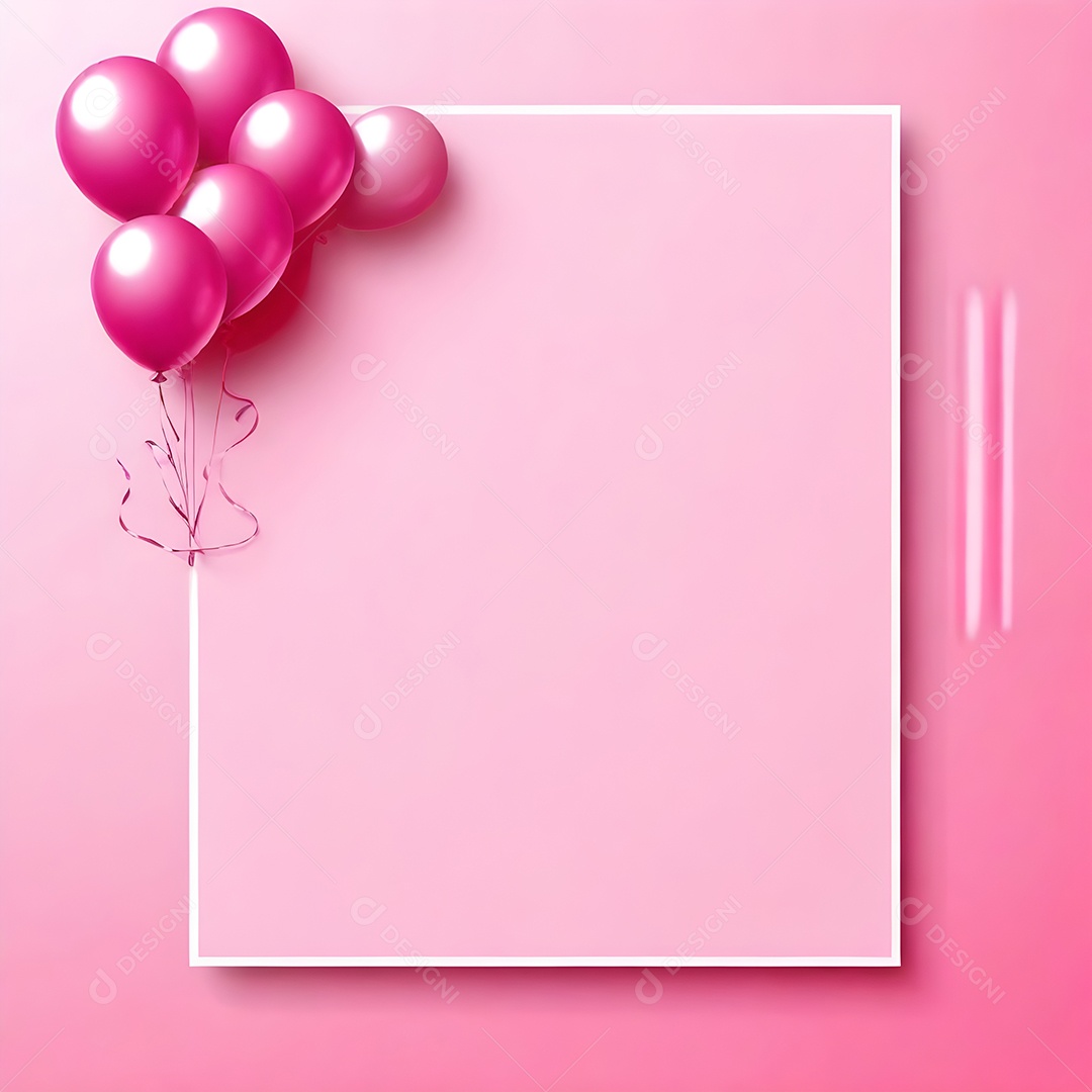 Quadro de cartão de convite de festa de aniversário fundo vertical para texto