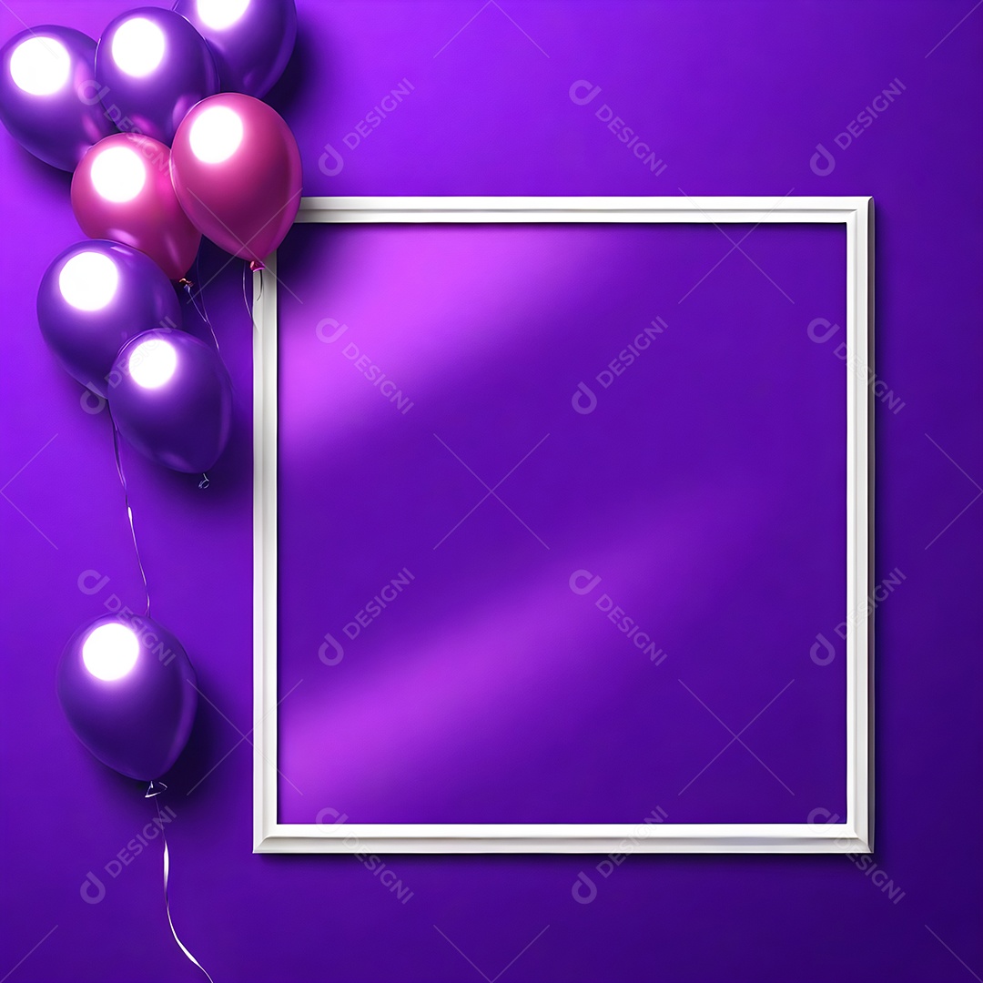 Quadro de cartão de convite de festa de aniversário fundo vertical para texto