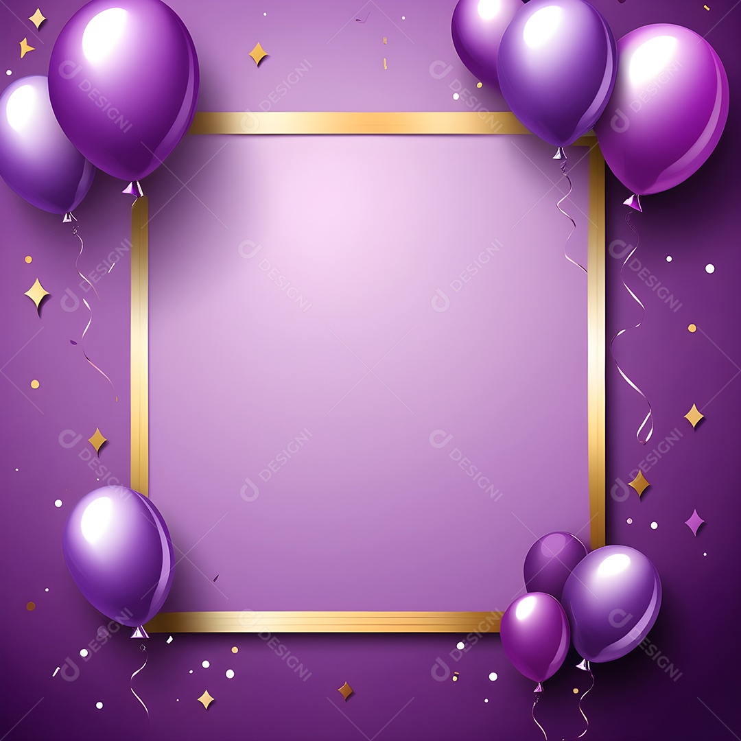 Quadro de cartão de convite de festa de aniversário fundo vertical para texto