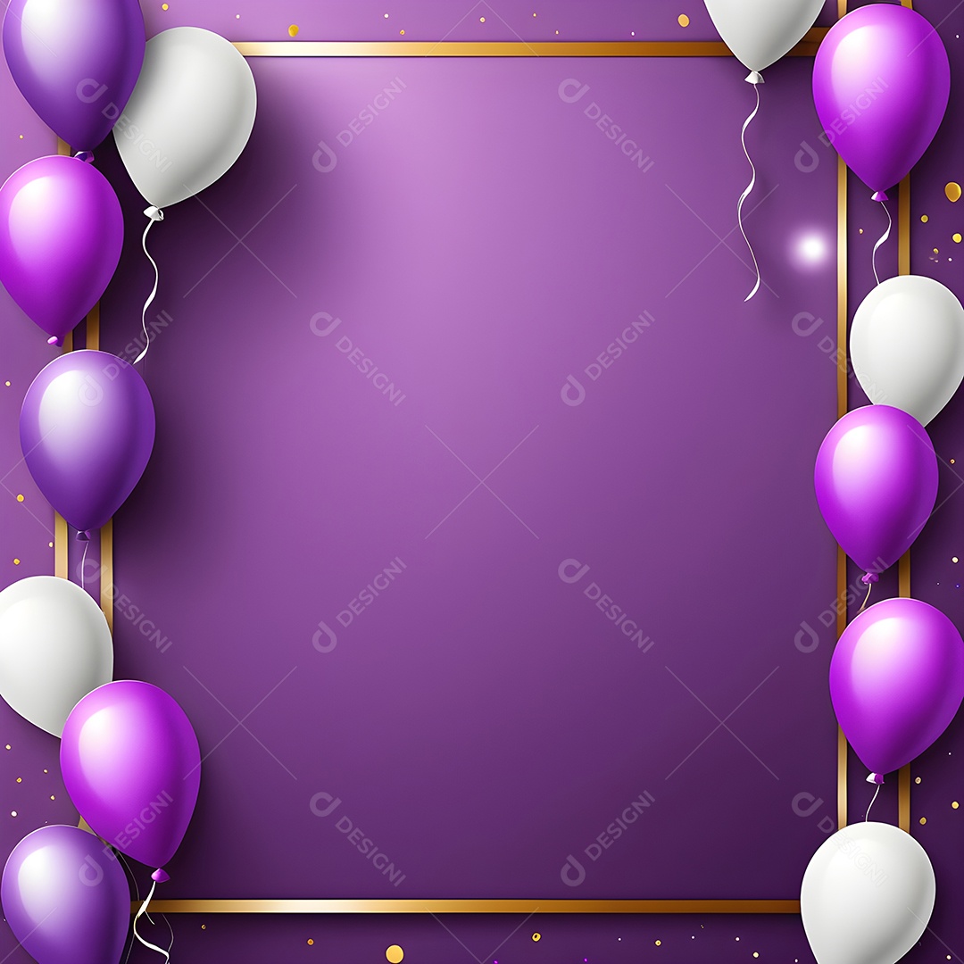 Quadro de cartão de convite de festa de aniversário fundo vertical para texto