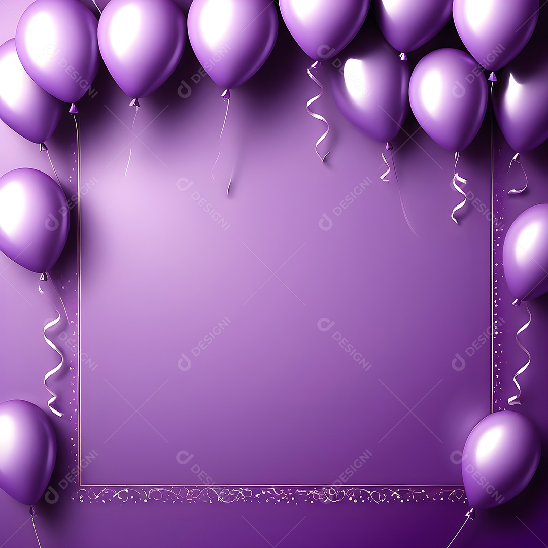 Quadro de cartão de convite de festa de aniversário fundo vertical para texto