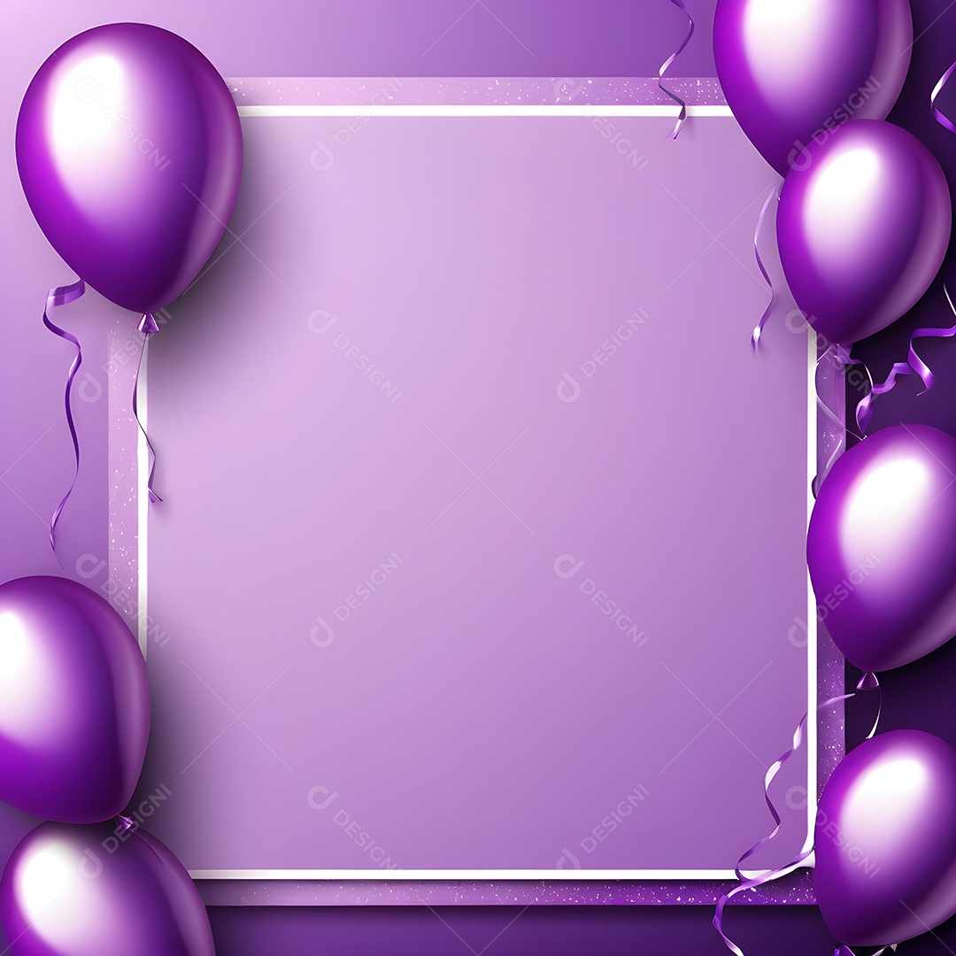 Quadro de cartão de convite de festa de aniversário fundo vertical para texto