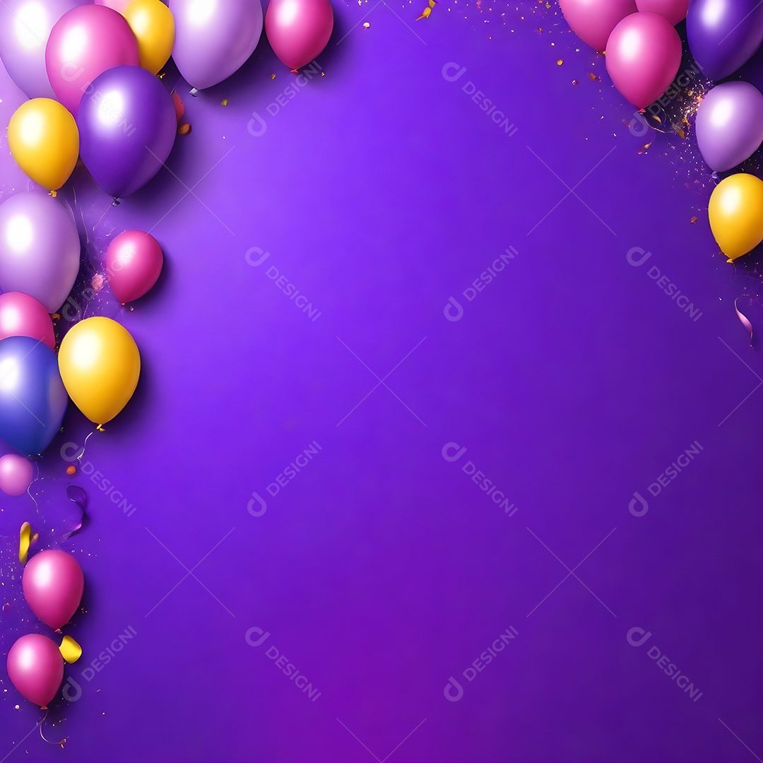 Quadro de cartão de convite de festa de aniversário fundo vertical para texto