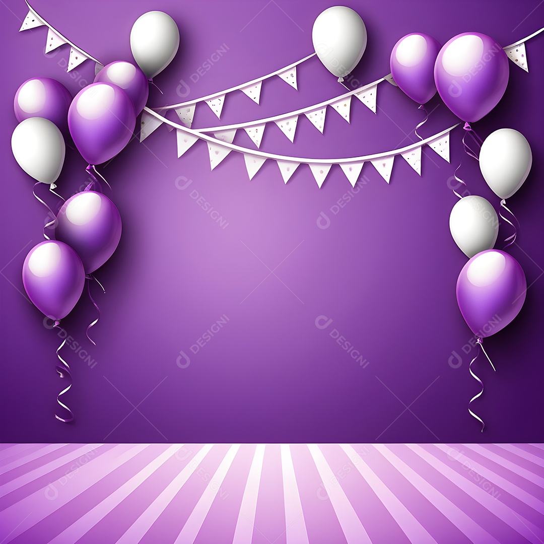 Quadro de cartão de convite de festa de aniversário fundo vertical para texto