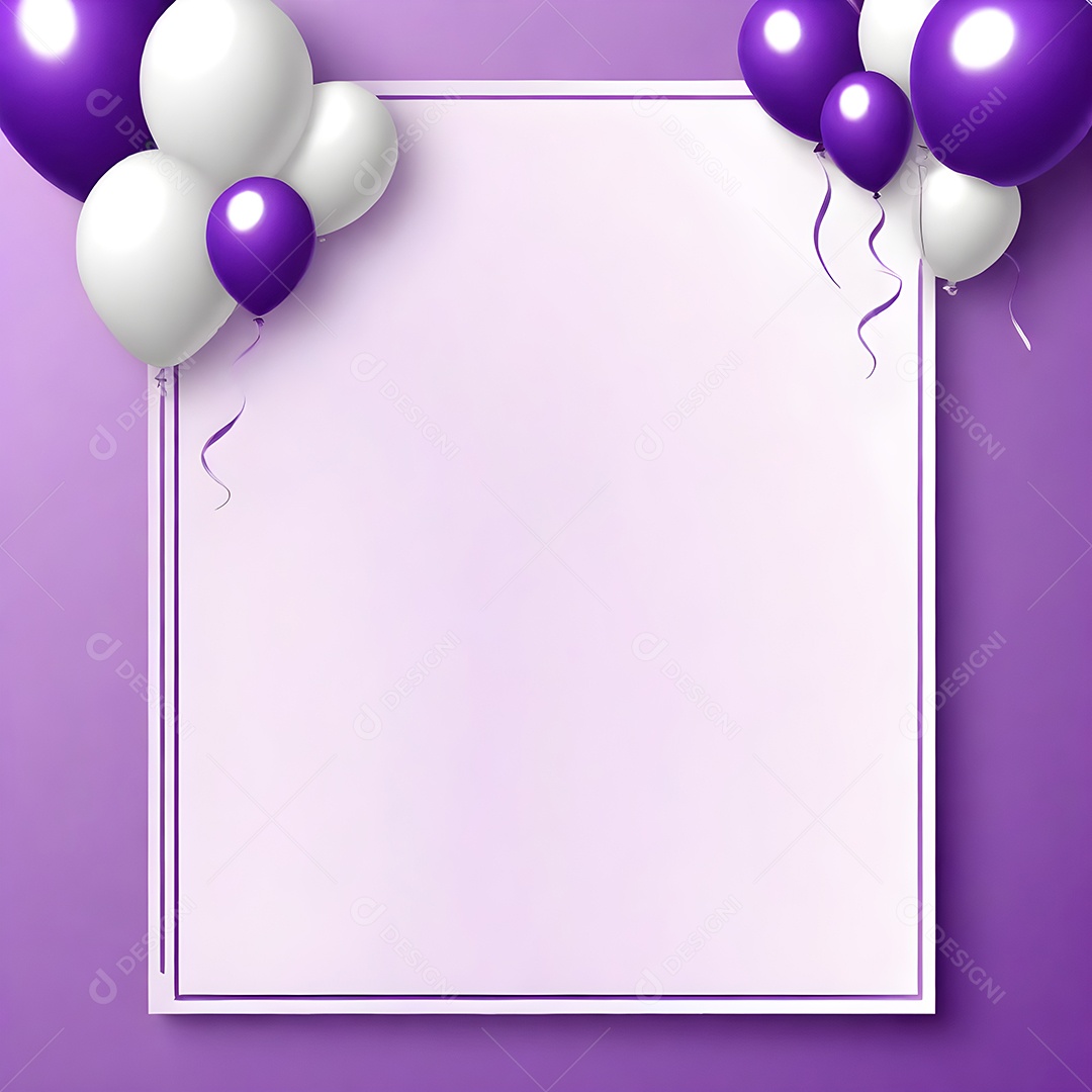 Quadro de cartão de convite de festa de aniversário fundo vertical para texto