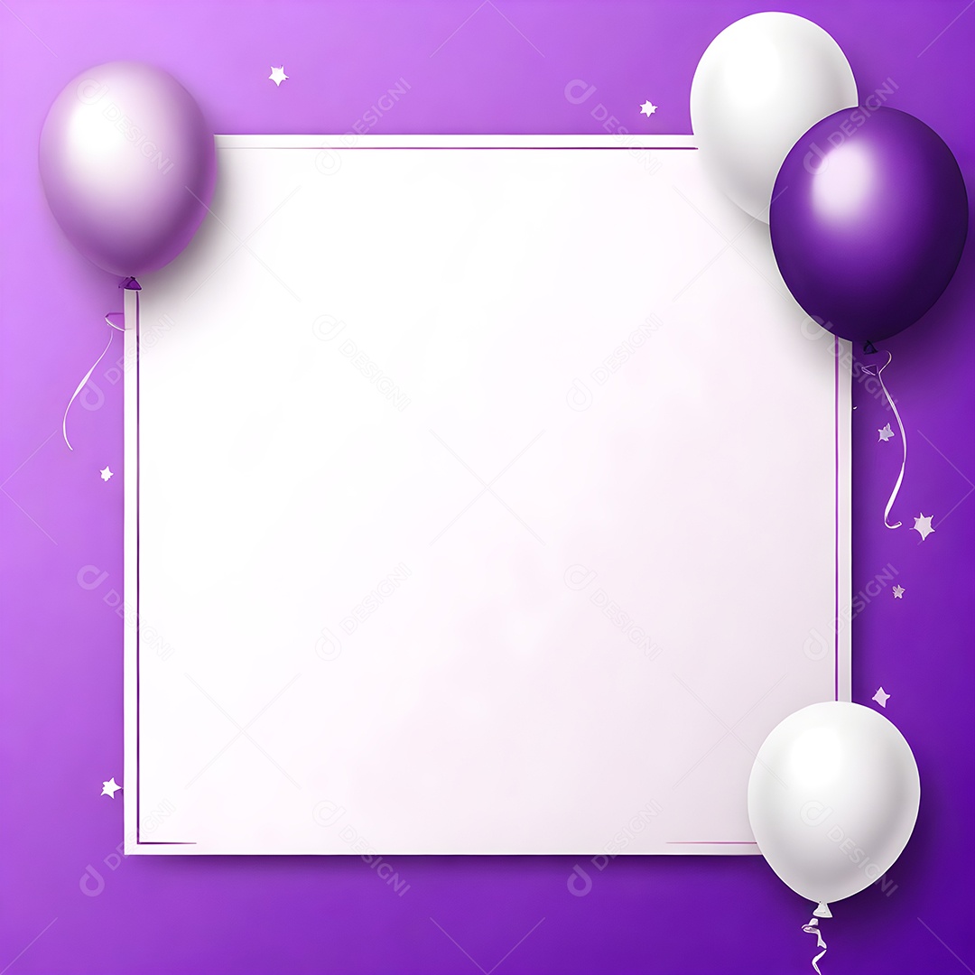 Quadro de cartão de convite de festa de aniversário fundo vertical para texto