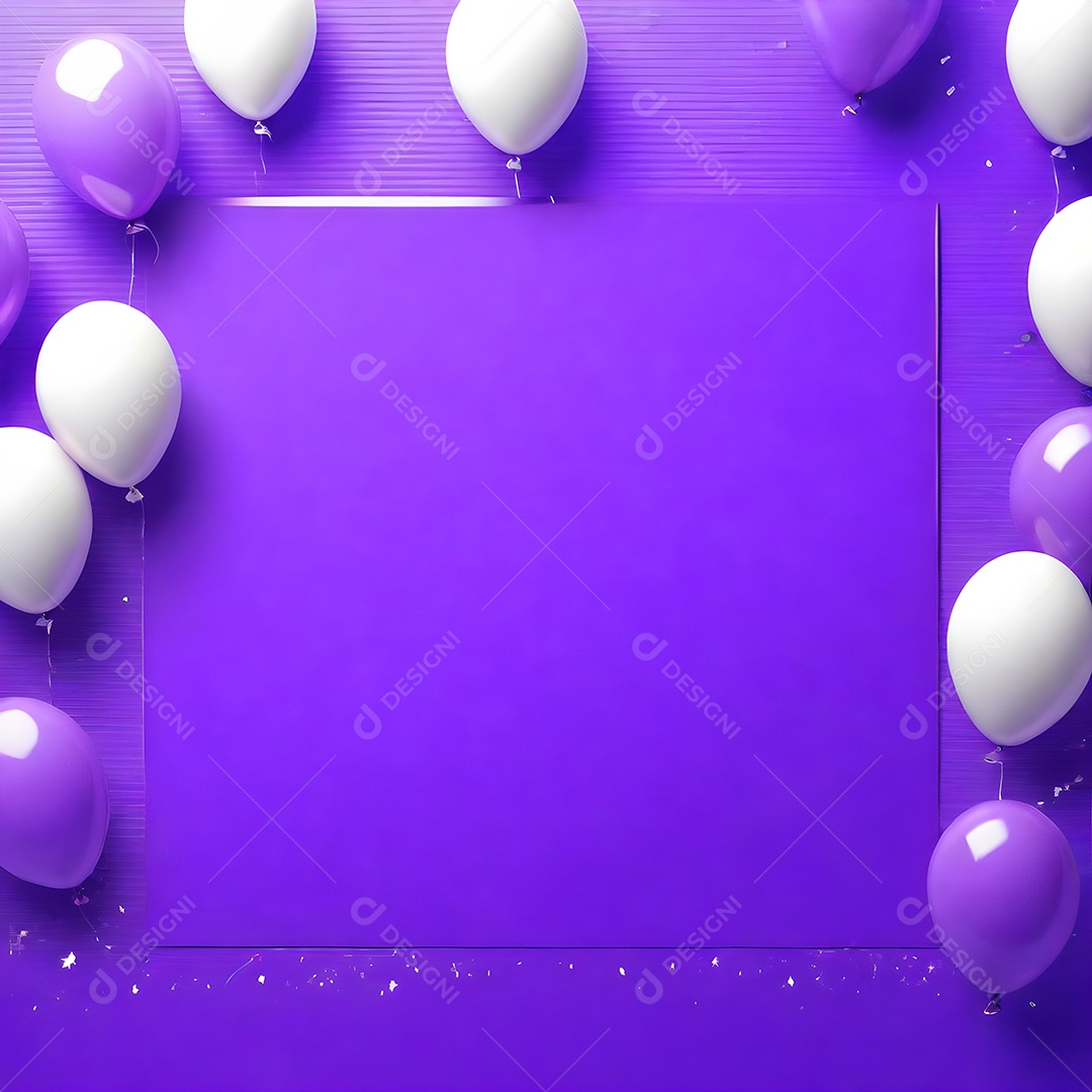 Quadro de cartão de convite de festa de aniversário fundo vertical para texto