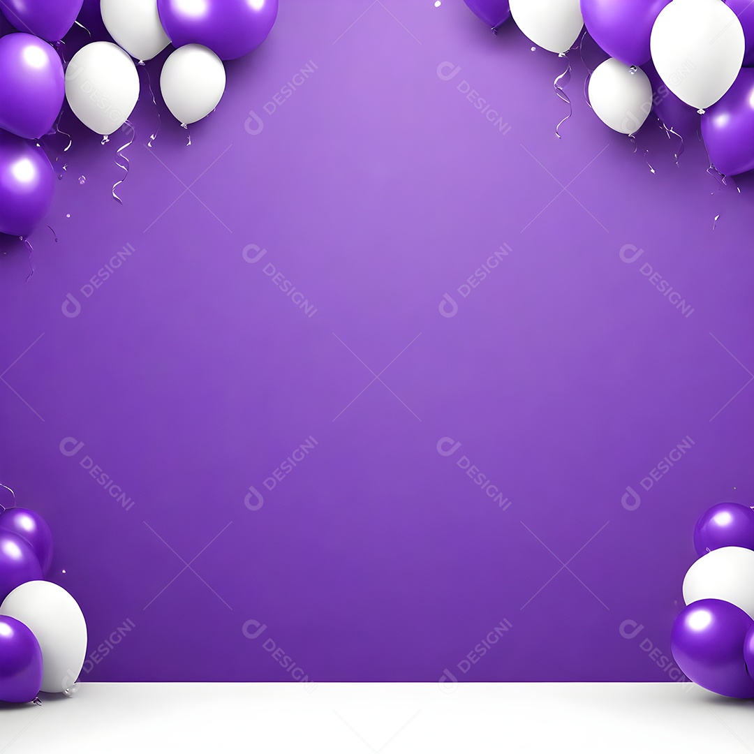 Quadro de cartão de convite de festa de aniversário fundo vertical para texto