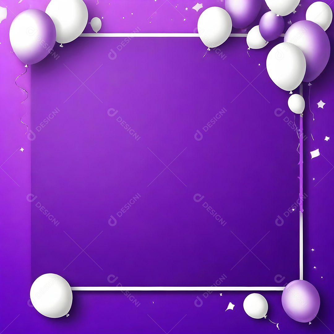 Quadro de cartão de convite de festa de aniversário fundo vertical para texto