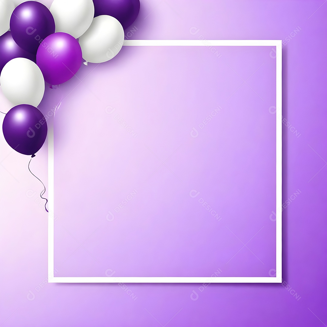 Quadro de cartão de convite de festa de aniversário fundo vertical para texto