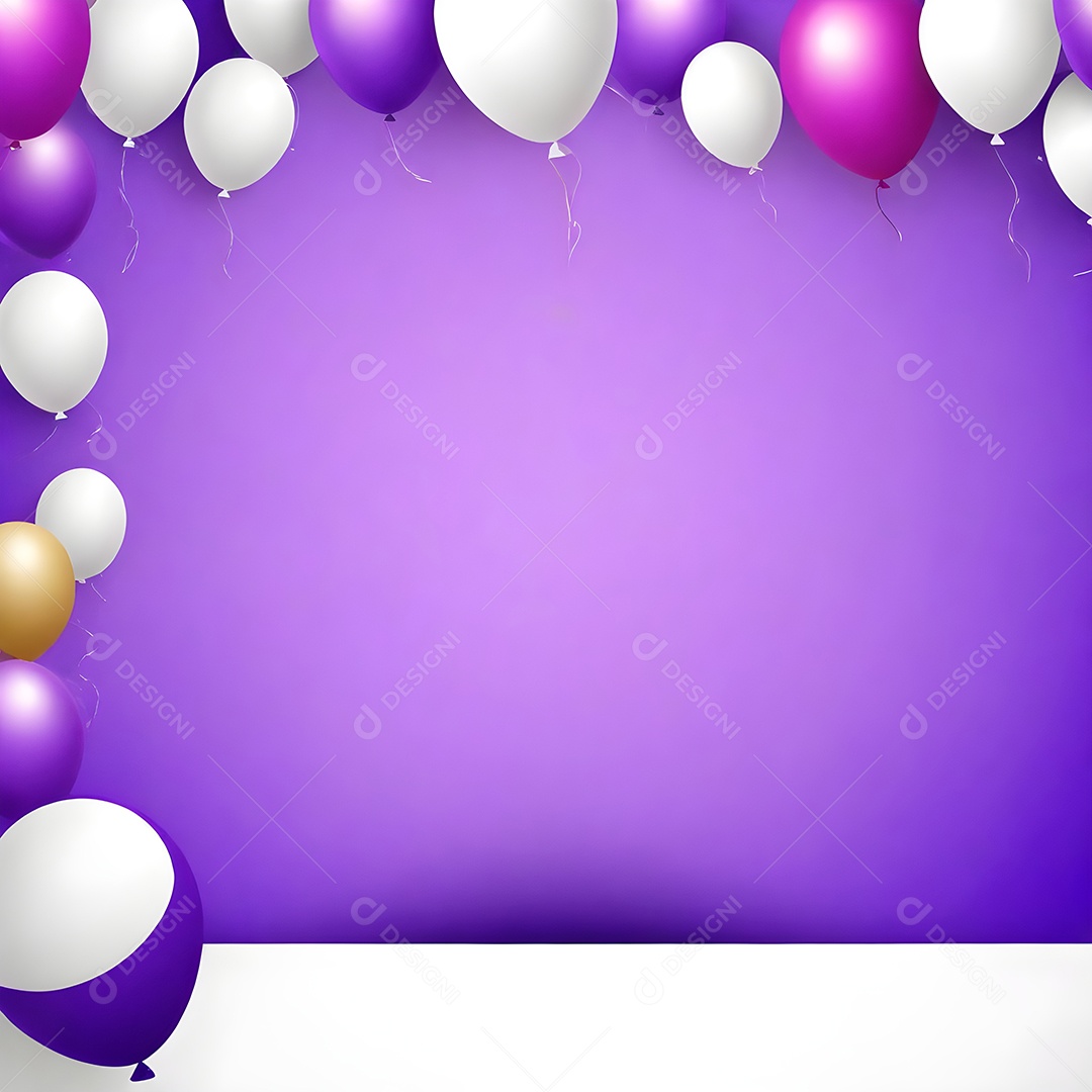 Quadro de cartão de convite de festa de aniversário fundo vertical para texto