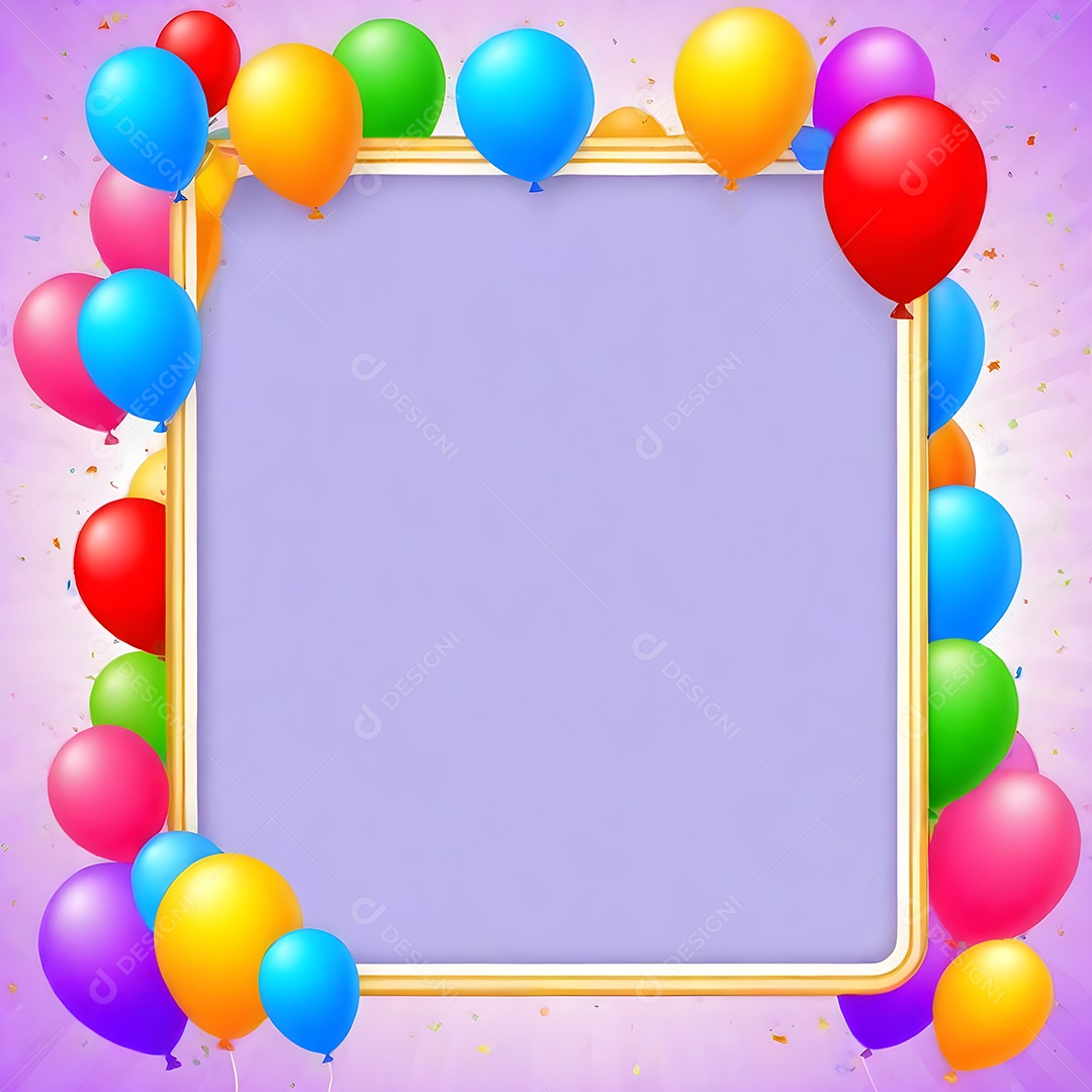 Quadro de cartão de convite de festa de aniversário fundo vertical para texto