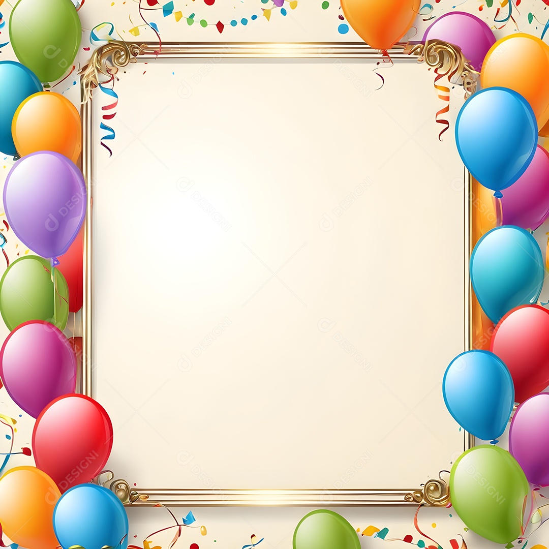 Quadro de cartão de convite de festa de aniversário fundo vertical para texto