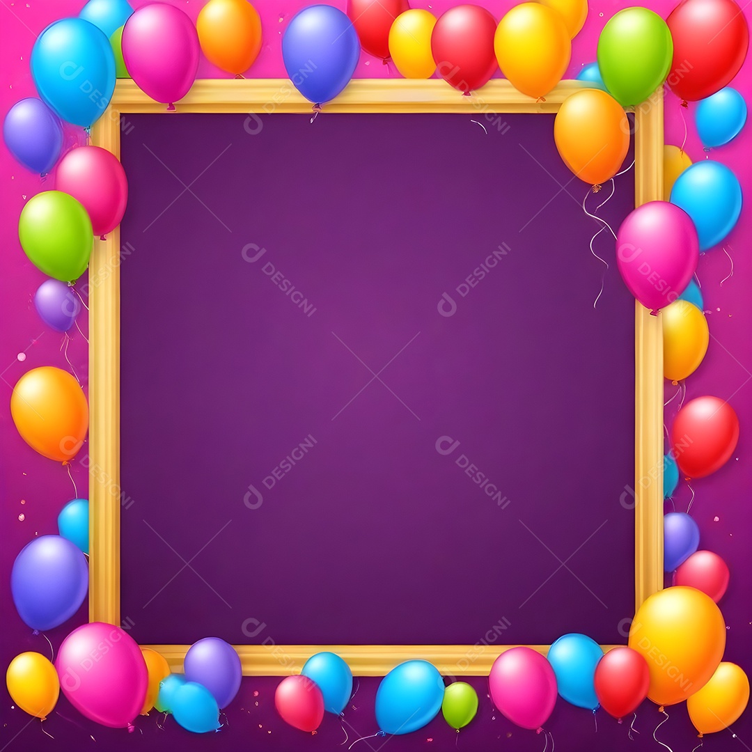 Quadro de cartão de convite de festa de aniversário fundo vertical para texto