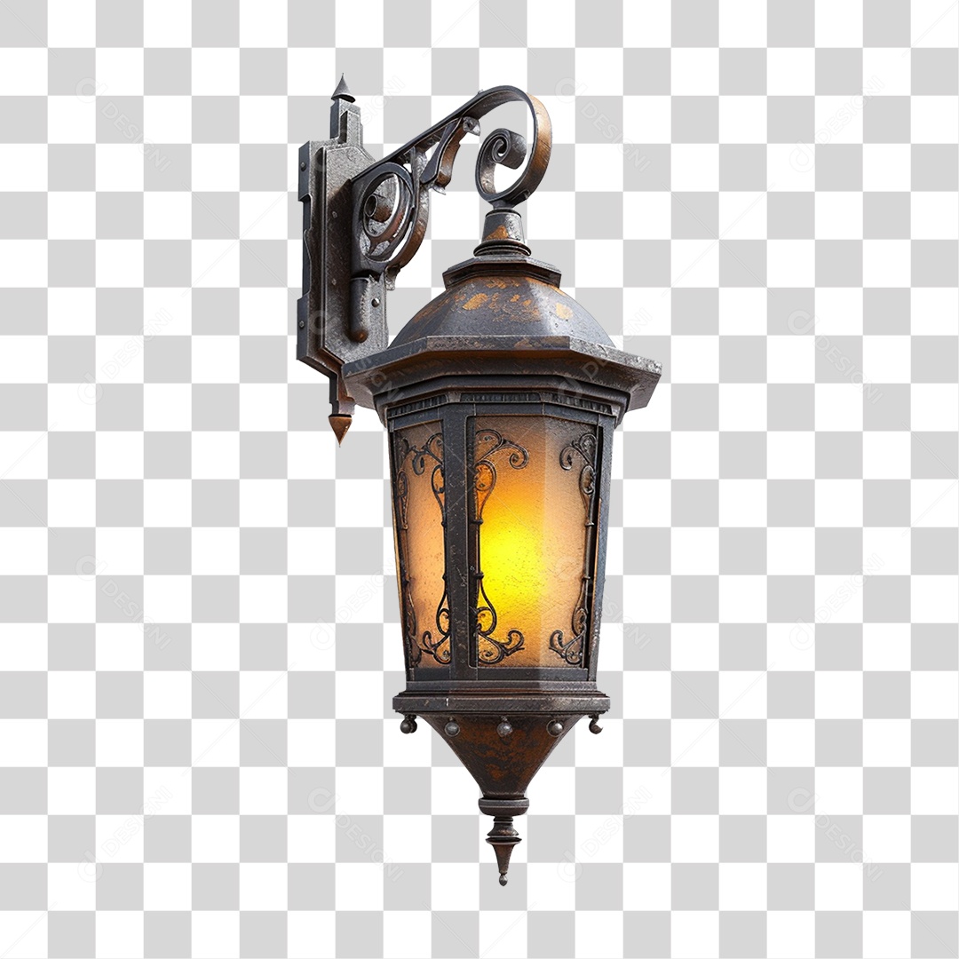 Lampião Luz Fogo PNG Transparente