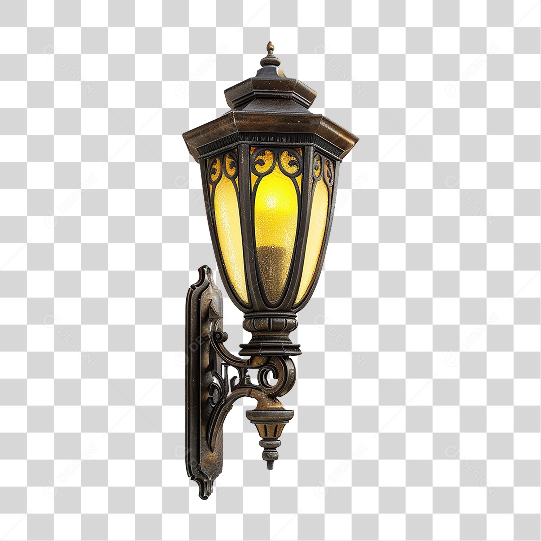 Lampião Luz Fogo PNG Transparente