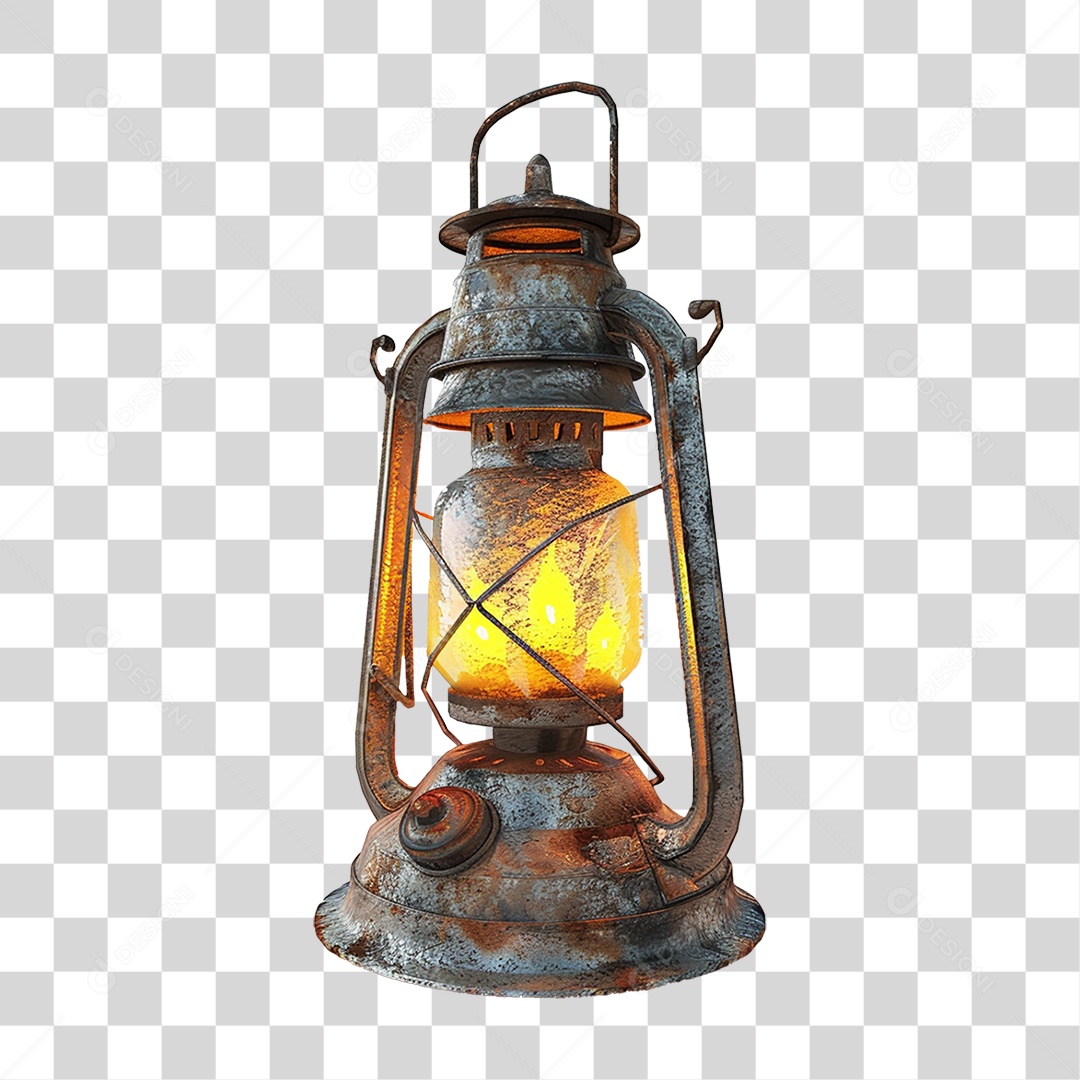 Lampião Luz Fogo PNG Transparente