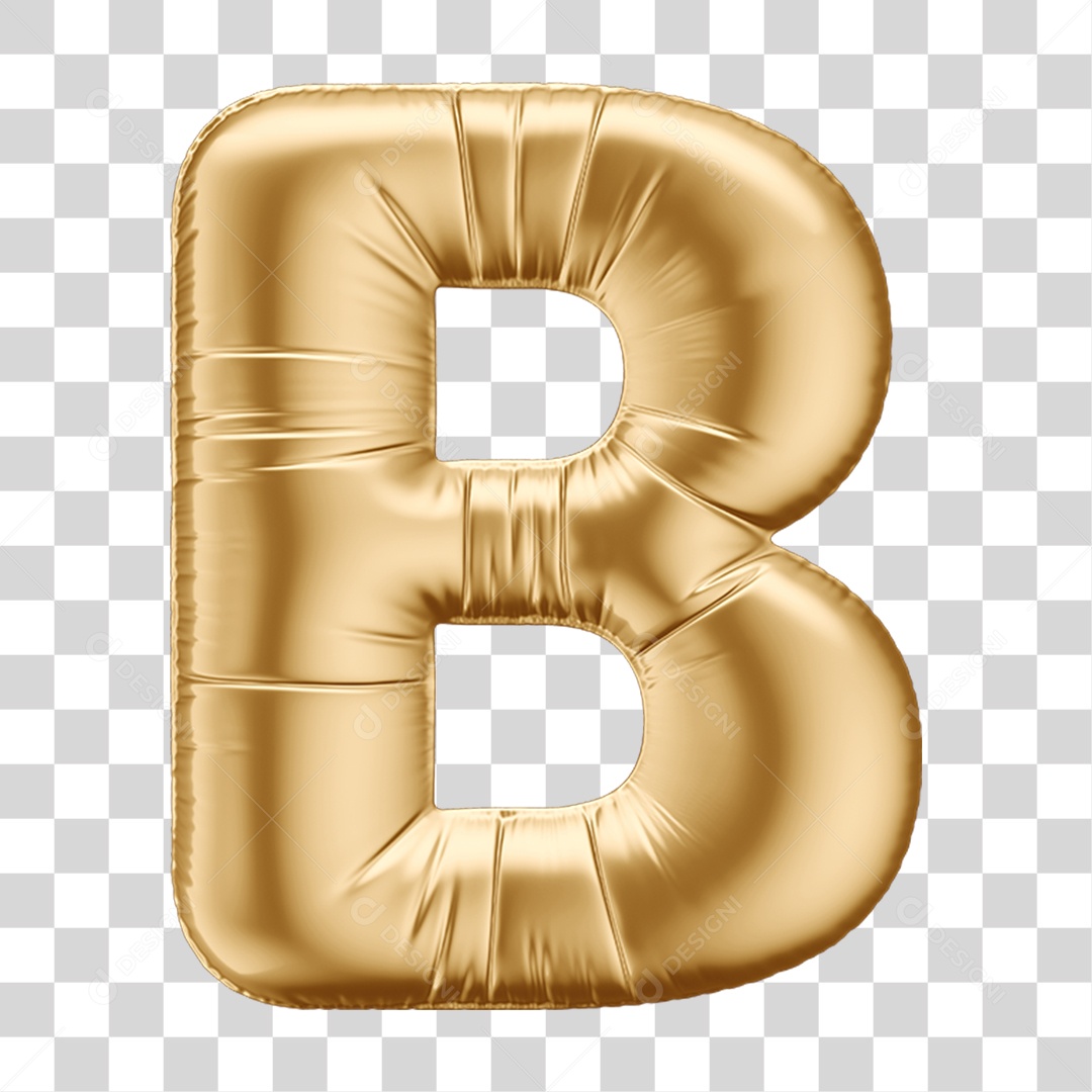 Alfabeto Letra B em Forma de Balão PNG Transparente