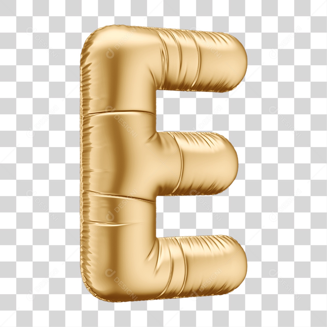 Alfabeto Letra E em Forma de Balão PNG Transparente