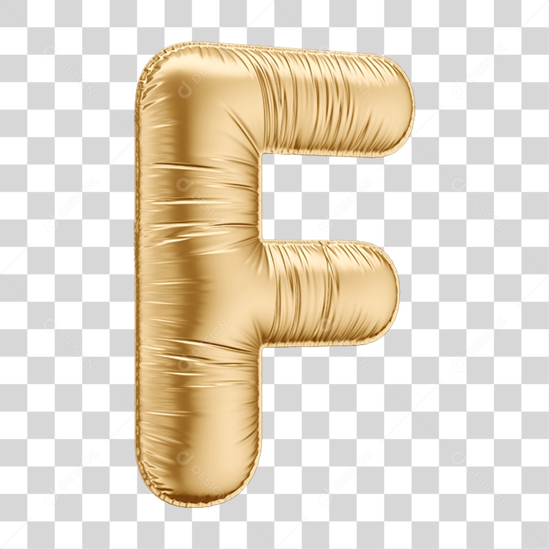 Alfabeto Letra F em Forma de Balão PNG Transparente