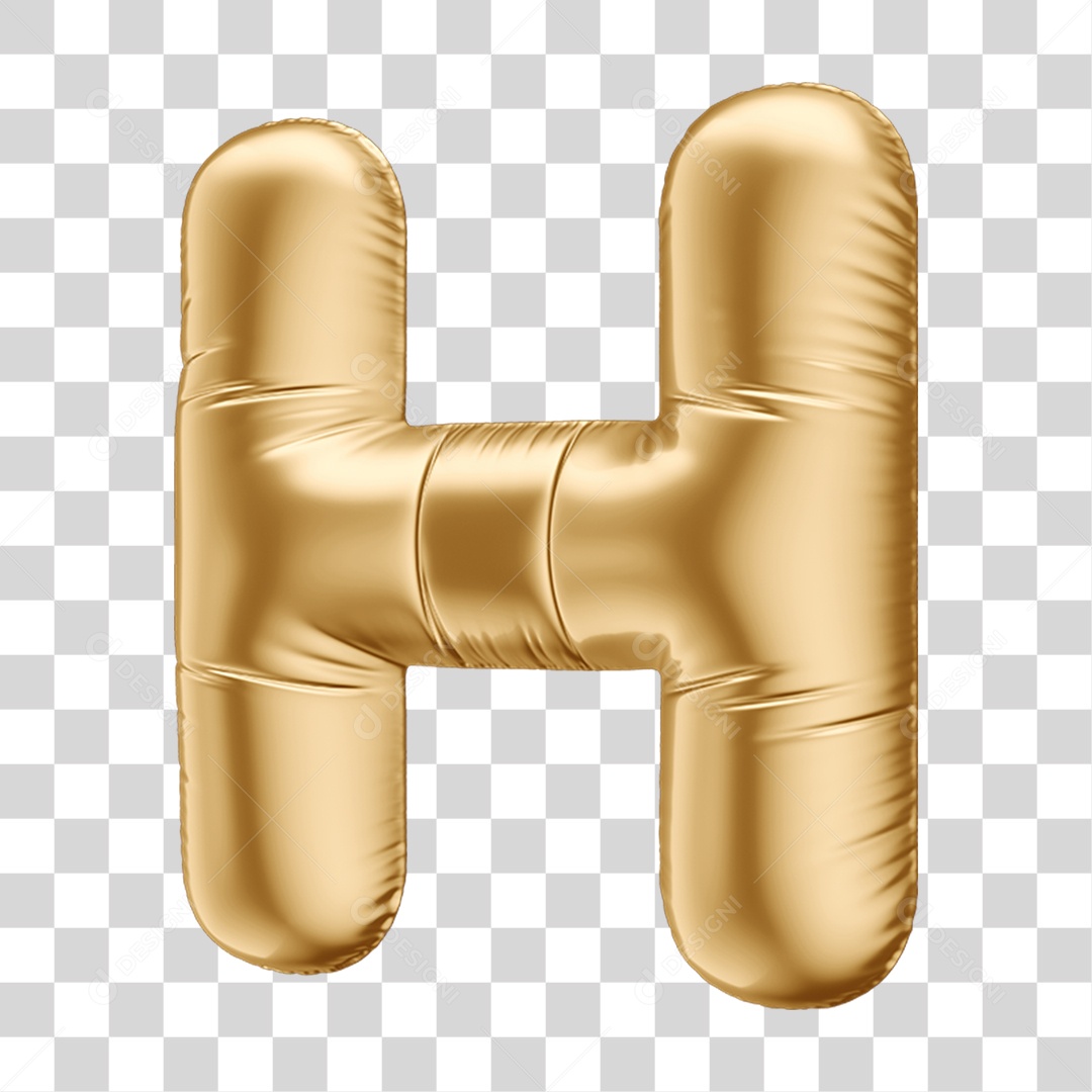 Alfabeto Letra H em Forma de Balão PNG Transparente