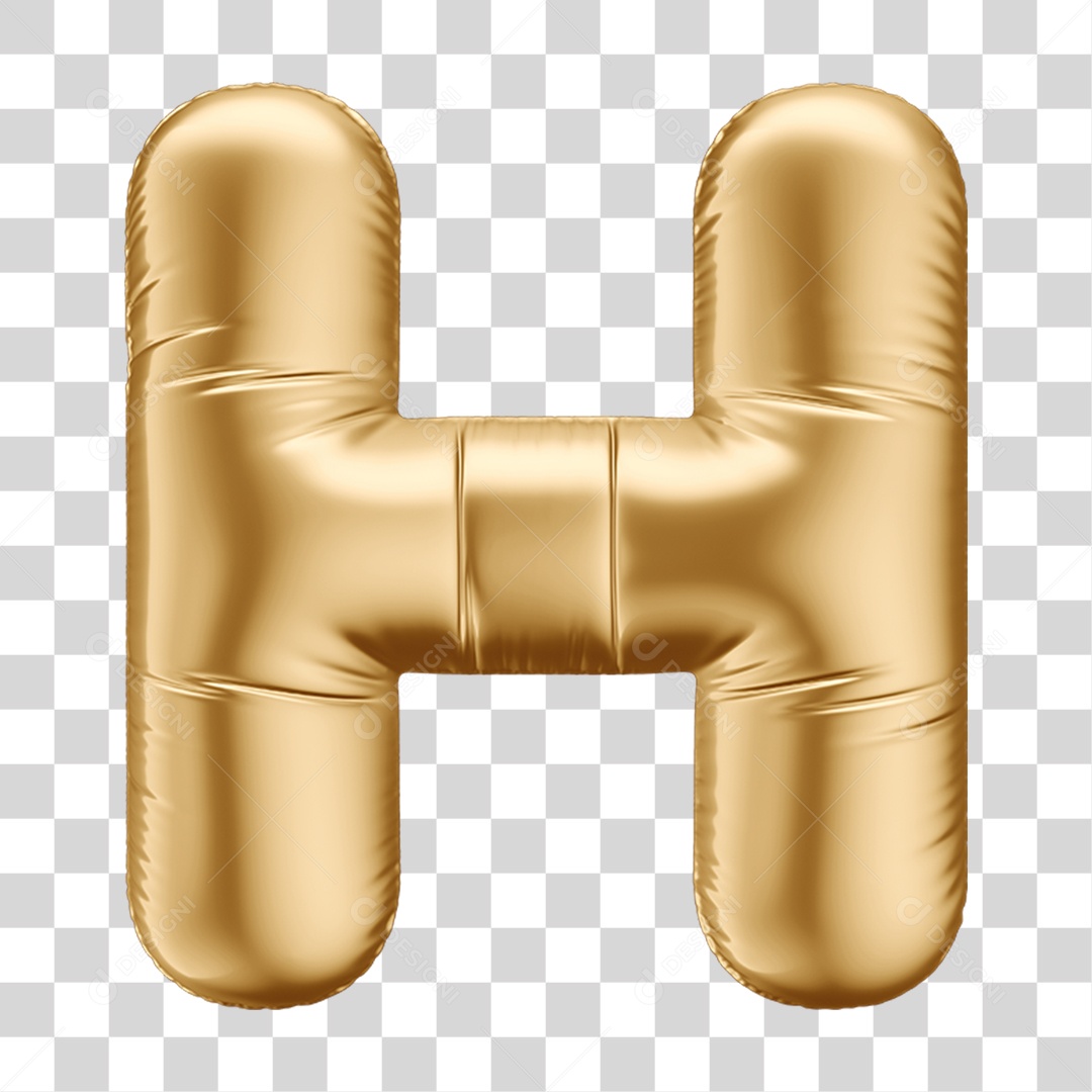 Alfabeto Letra H em Forma de Balão PNG Transparente