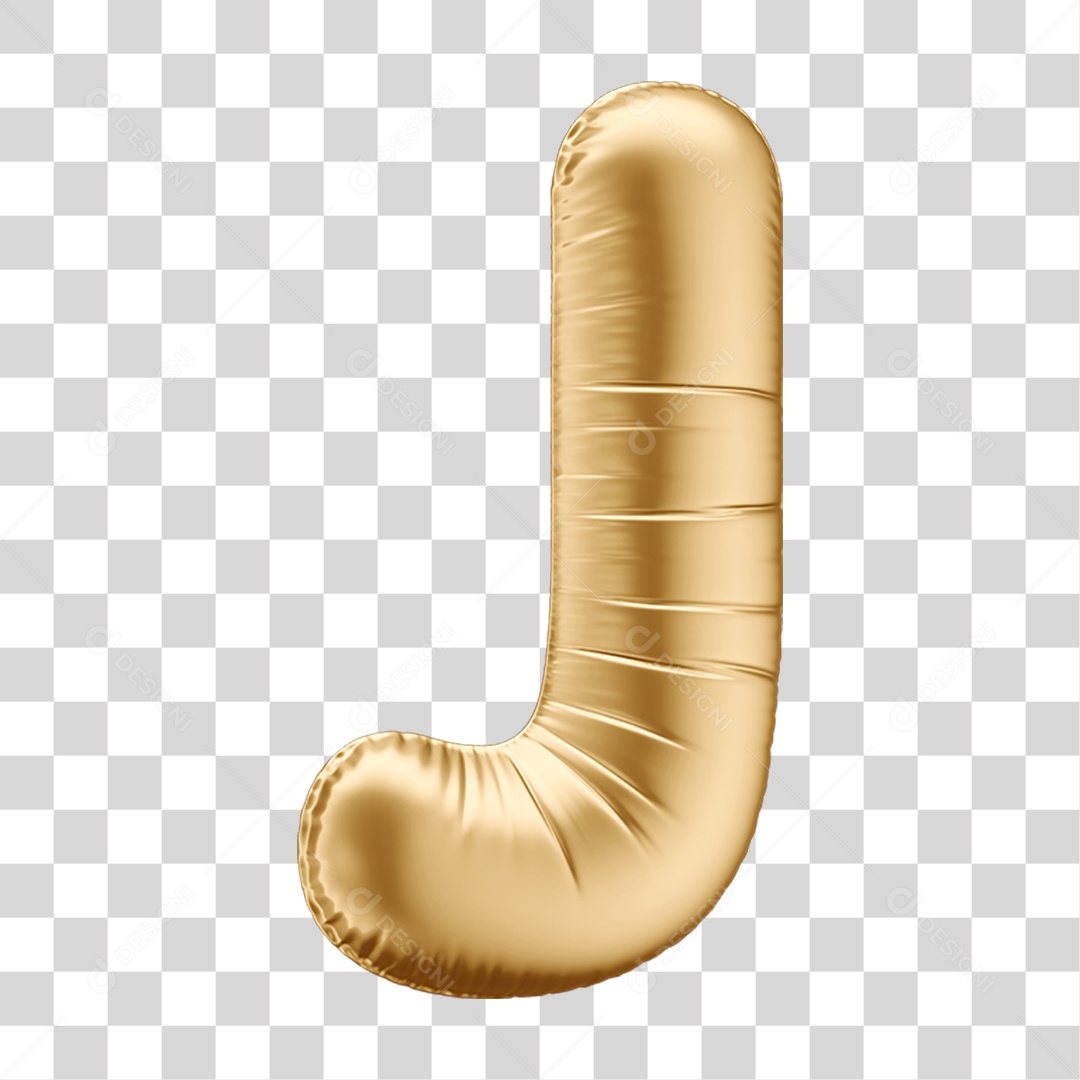 Alfabeto Letra J em Forma de Balão PNG Transparente