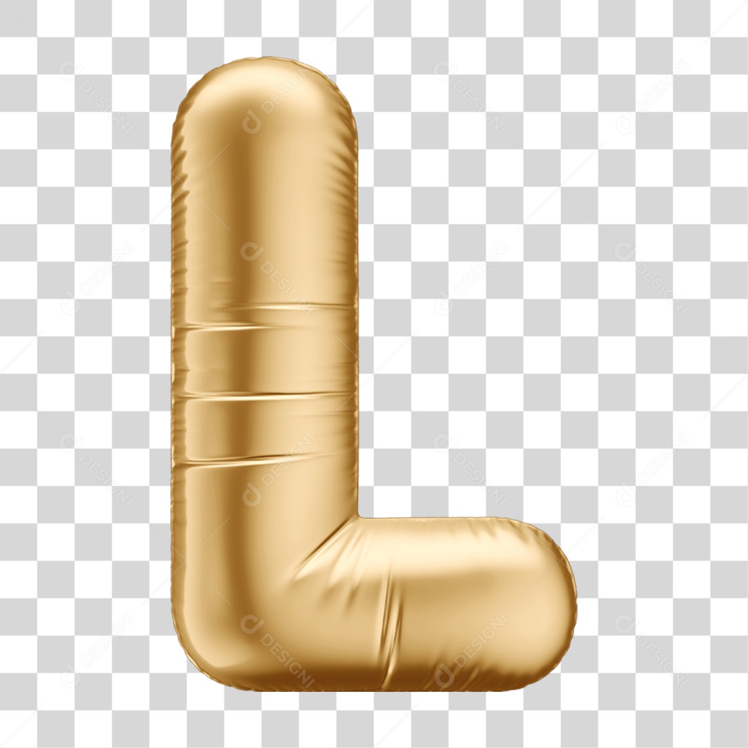 Alphabet Letter L in Balloon Shape Transparent PNG